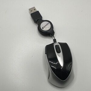 Verbatim Black and Silver Wired Mouse